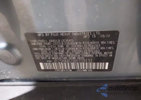 2011 Subaru Forester 2.5X из США, поврежденный, VIN JF2SHAAC0BH709131